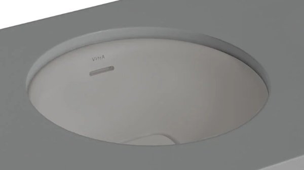 Vitra 7532B076-1082 Metropole Yuvarlak Tezgahaltı Lavabo Mat Taş Gri.